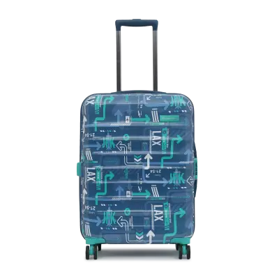 UPPERCASE JFK DENIM MEDIUM HARD LUGGAGE TROLLEY BAG