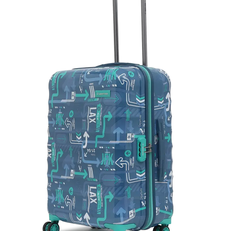 UPPERCASE JFK DENIM MEDIUM HARD LUGGAGE TROLLEY BAG